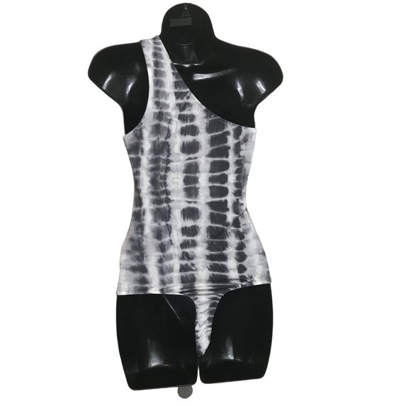 Le Lis "You Can Relate" Tie Dye 1One Shoulder Bodysuit Size Small NWT - Picture 4 of 6